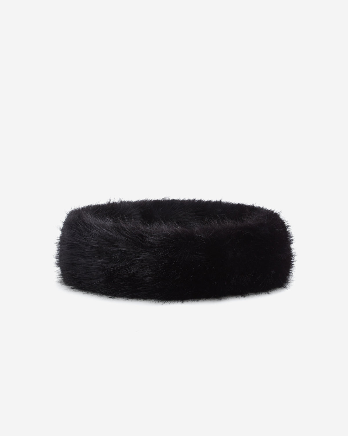 Bandeau en fausse fourrure douce noir Bambi