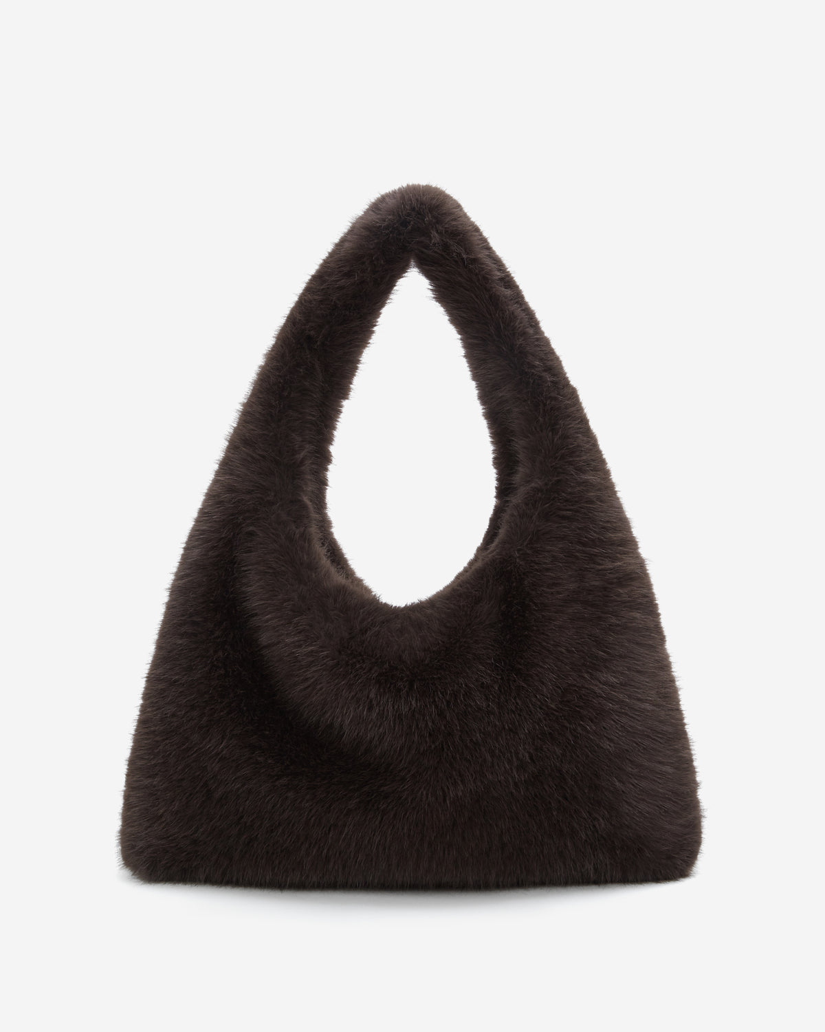 Faux fur bag chocolat Bobby