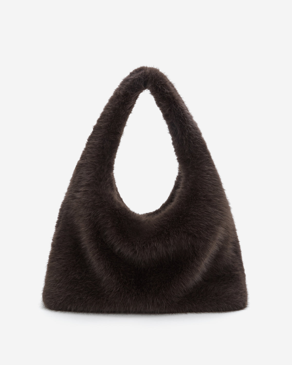 Faux fur bag chocolat Bobby