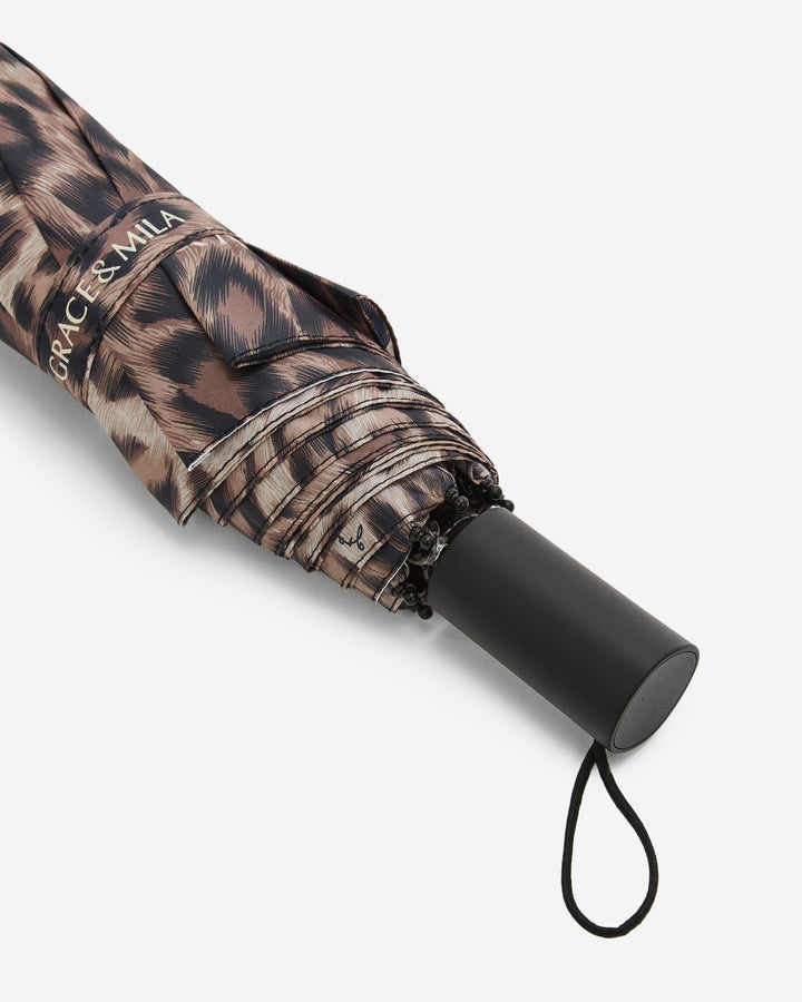 Parapluie compact à motif leo Breeze
