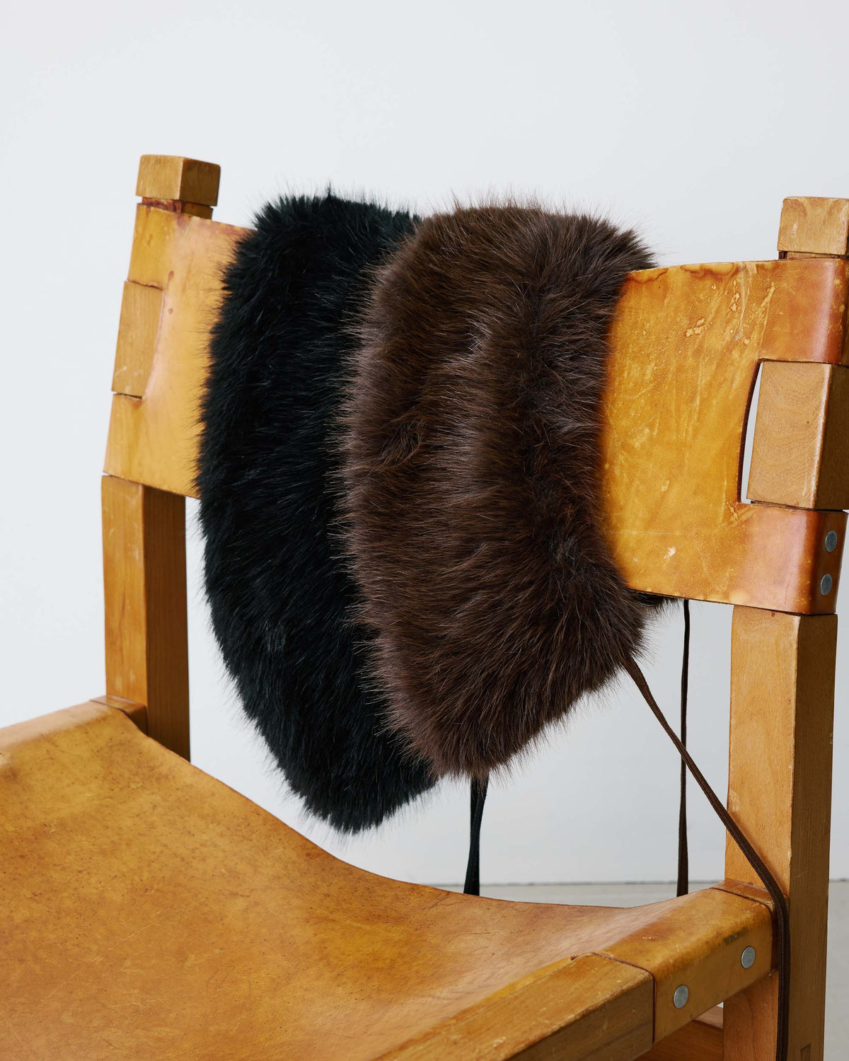 Faux fur collar chocolat Baron