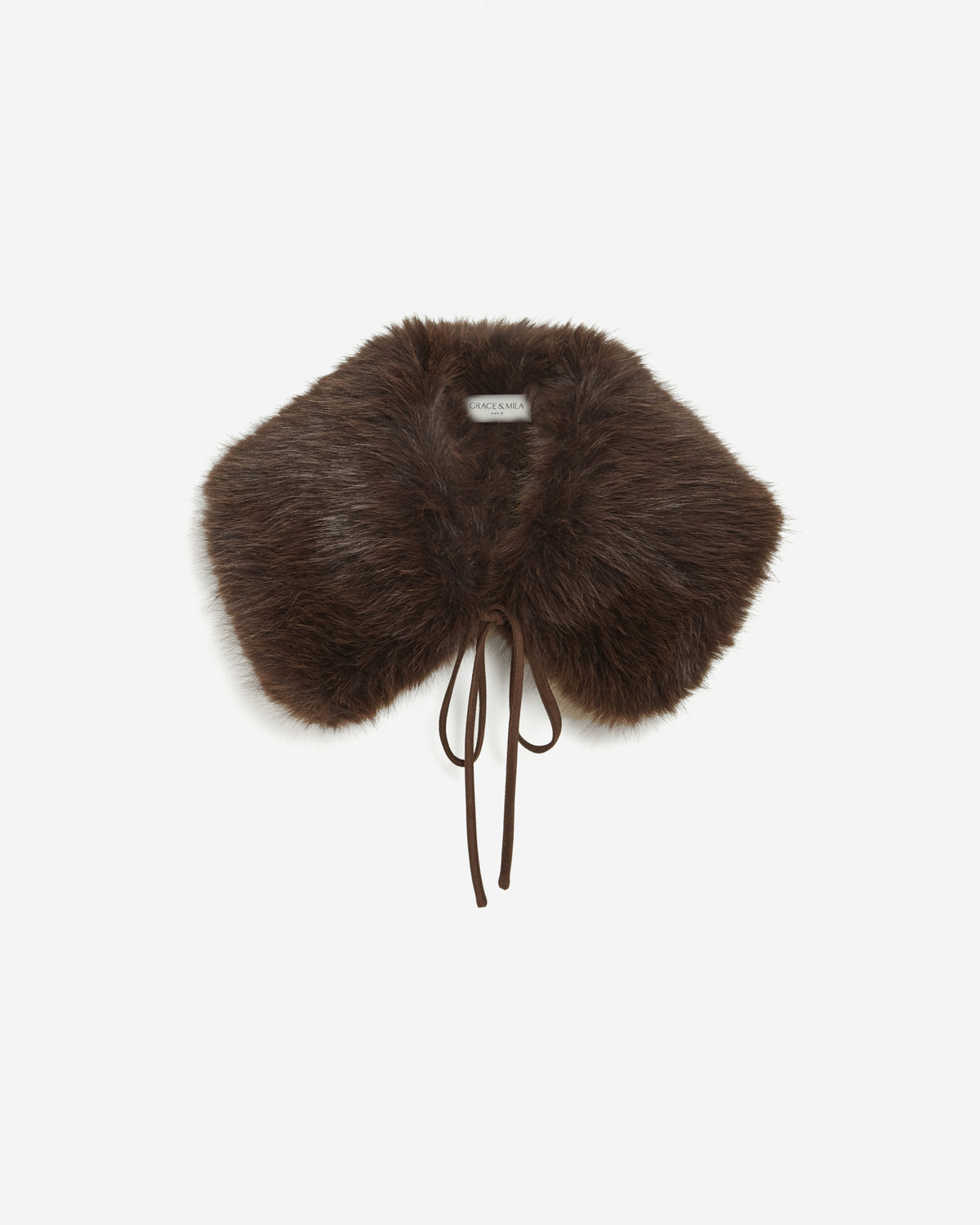 Faux fur collar chocolat Baron