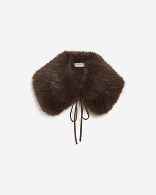 Faux fur collar chocolat Baron