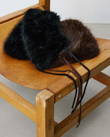 Faux fur collar noir Baron