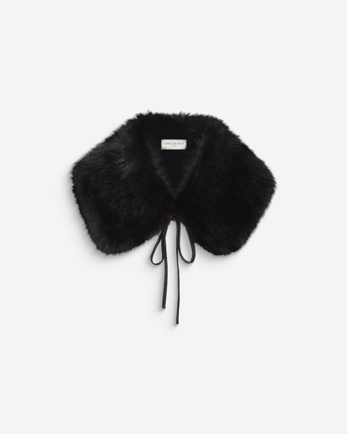 Faux fur collar noir Baron