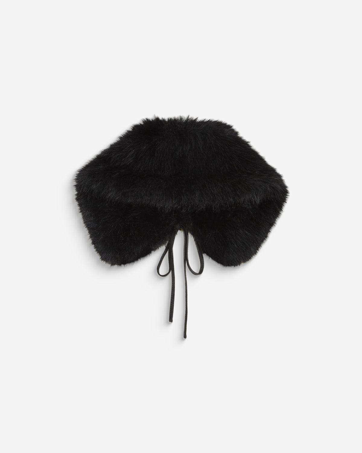 Faux fur collar noir Baron