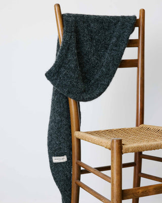 Écharpe capuche en maille tricotée anthracite Briony