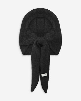 Écharpe capuche en maille tricotée noir Briony