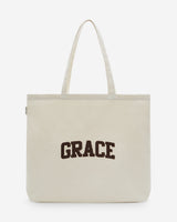 Large canvas tote bag ecru Brave