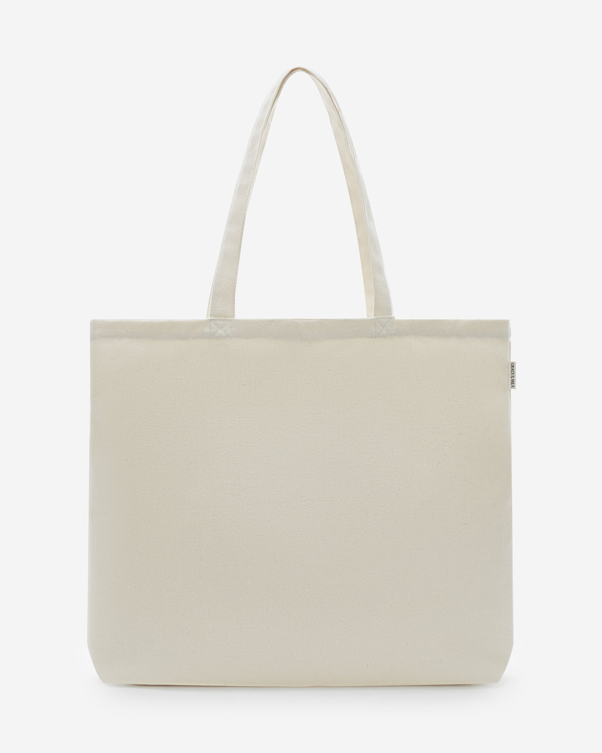 Large canvas tote bag ecru Brave