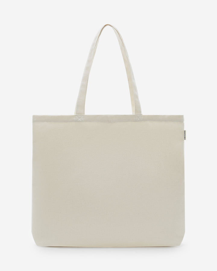 Large canvas tote bag ecru Brave