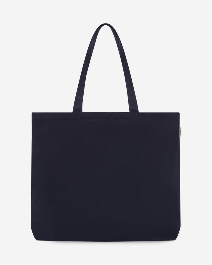 Printed logo canvas tote bag marine Bright
