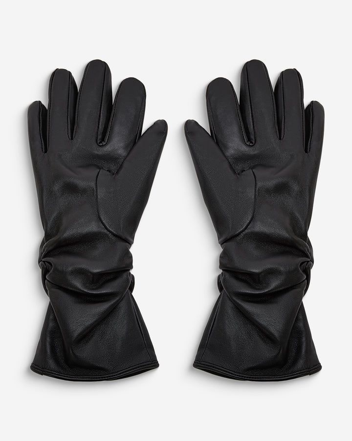 Gants en cuir d’agneau doublés noir Blaine