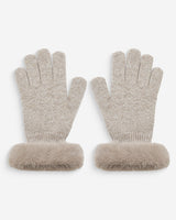 Gants en maille poignets fausse fourrure grege Brixton