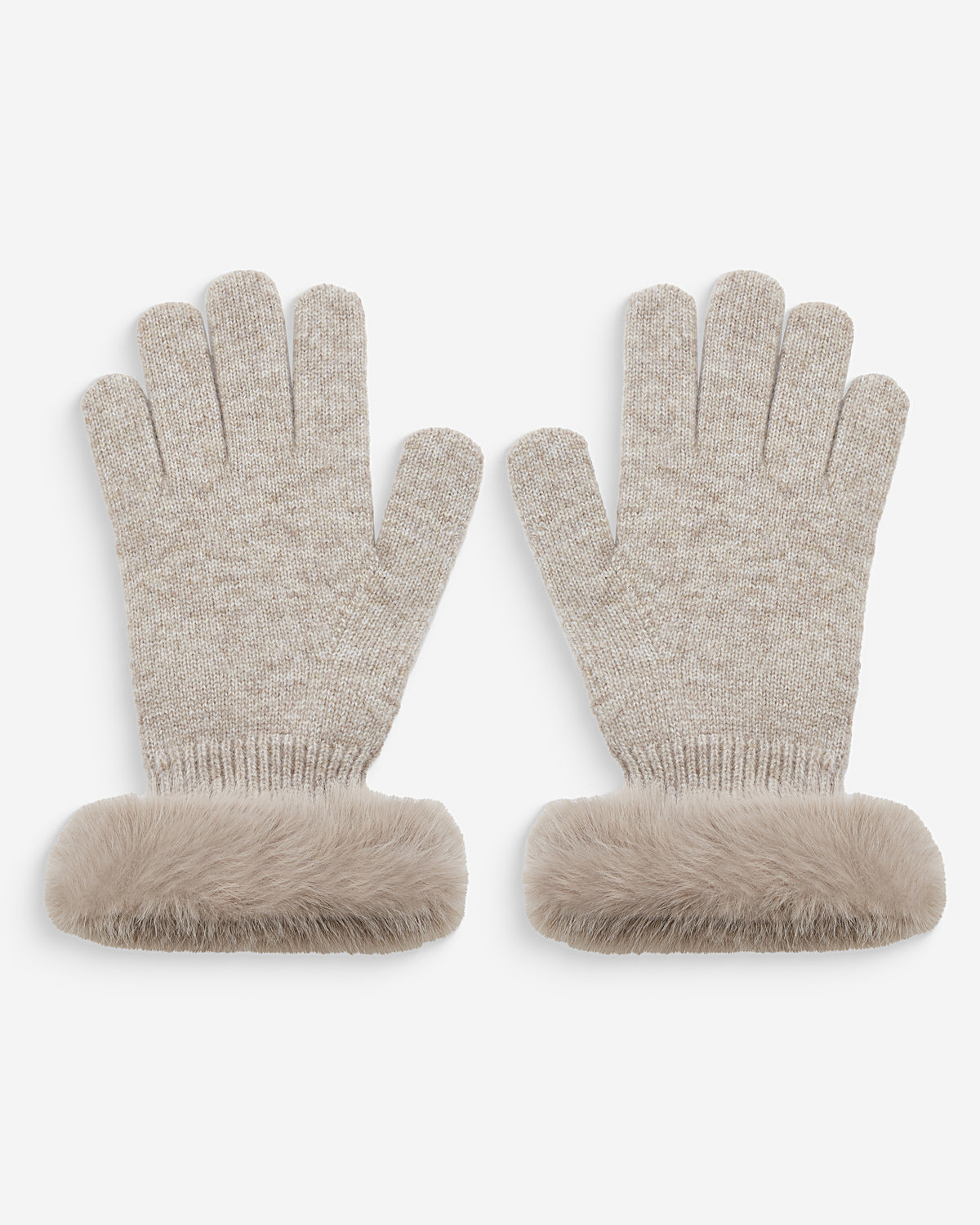 Gants en maille poignets fausse fourrure grege Brixton