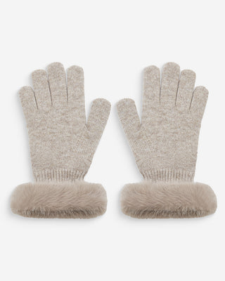 Gants en maille poignets fausse fourrure grege Brixton