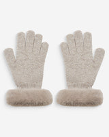 Gants en maille poignets fausse fourrure grege Brixton