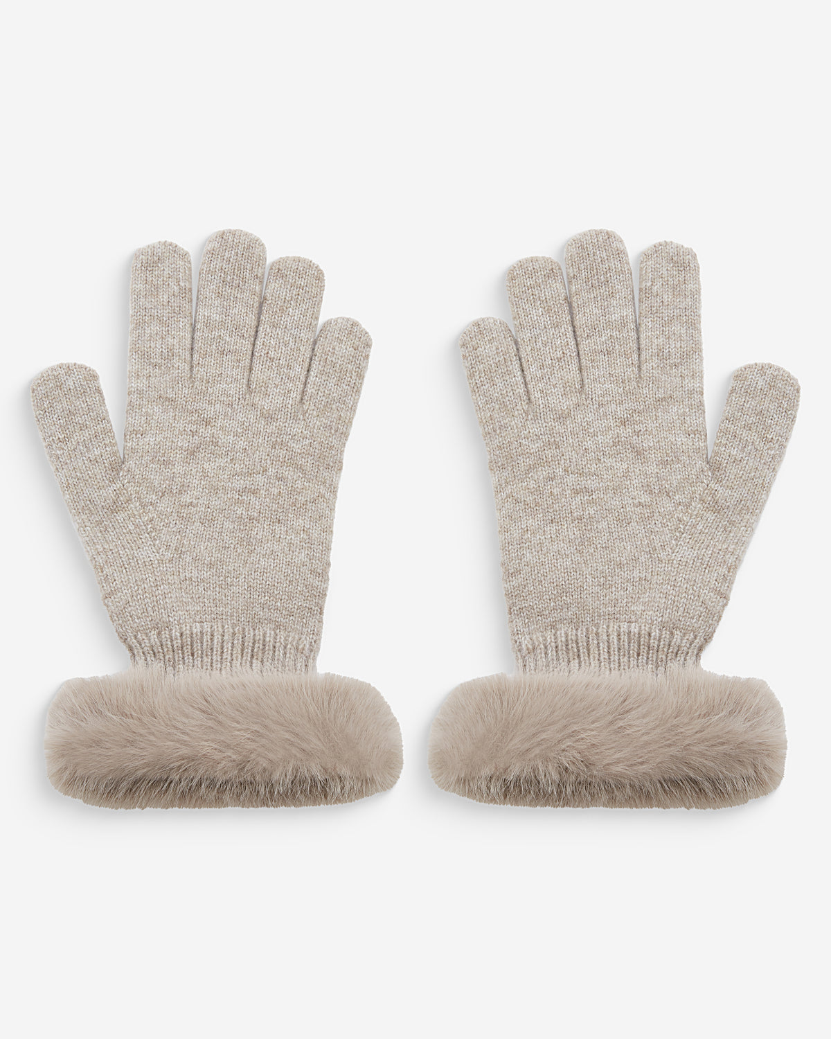 Gants en maille poignets fausse fourrure grege Brixton