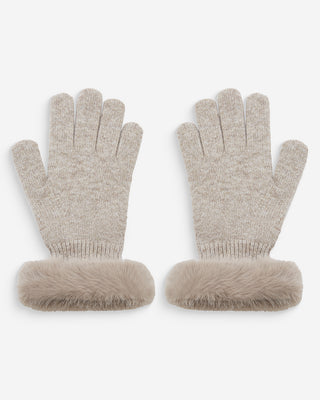 Gants en maille poignets fausse fourrure grege Brixton