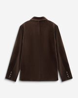 Blazer large en velours à double boutonnage chocolat Bradley