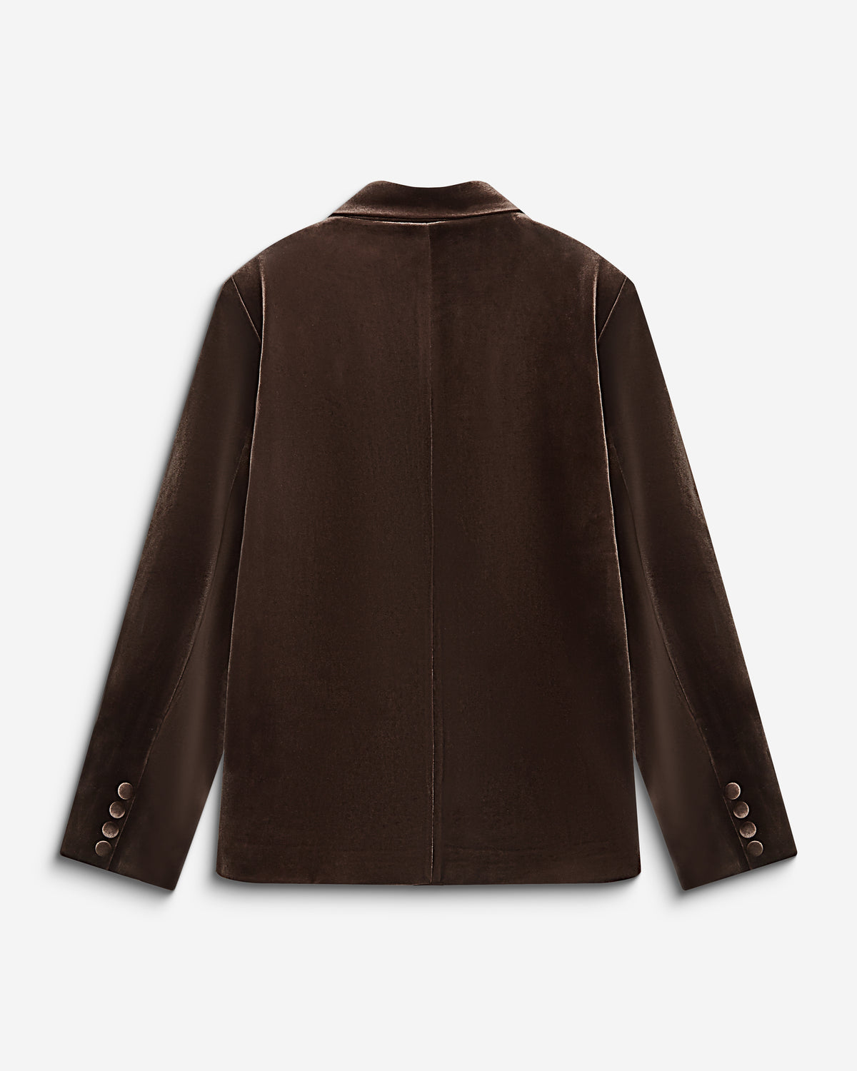Blazer large en velours à double boutonnage chocolat Bradley