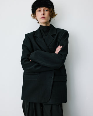 Blazer oversize structuré à boutons au dos carbone Behati