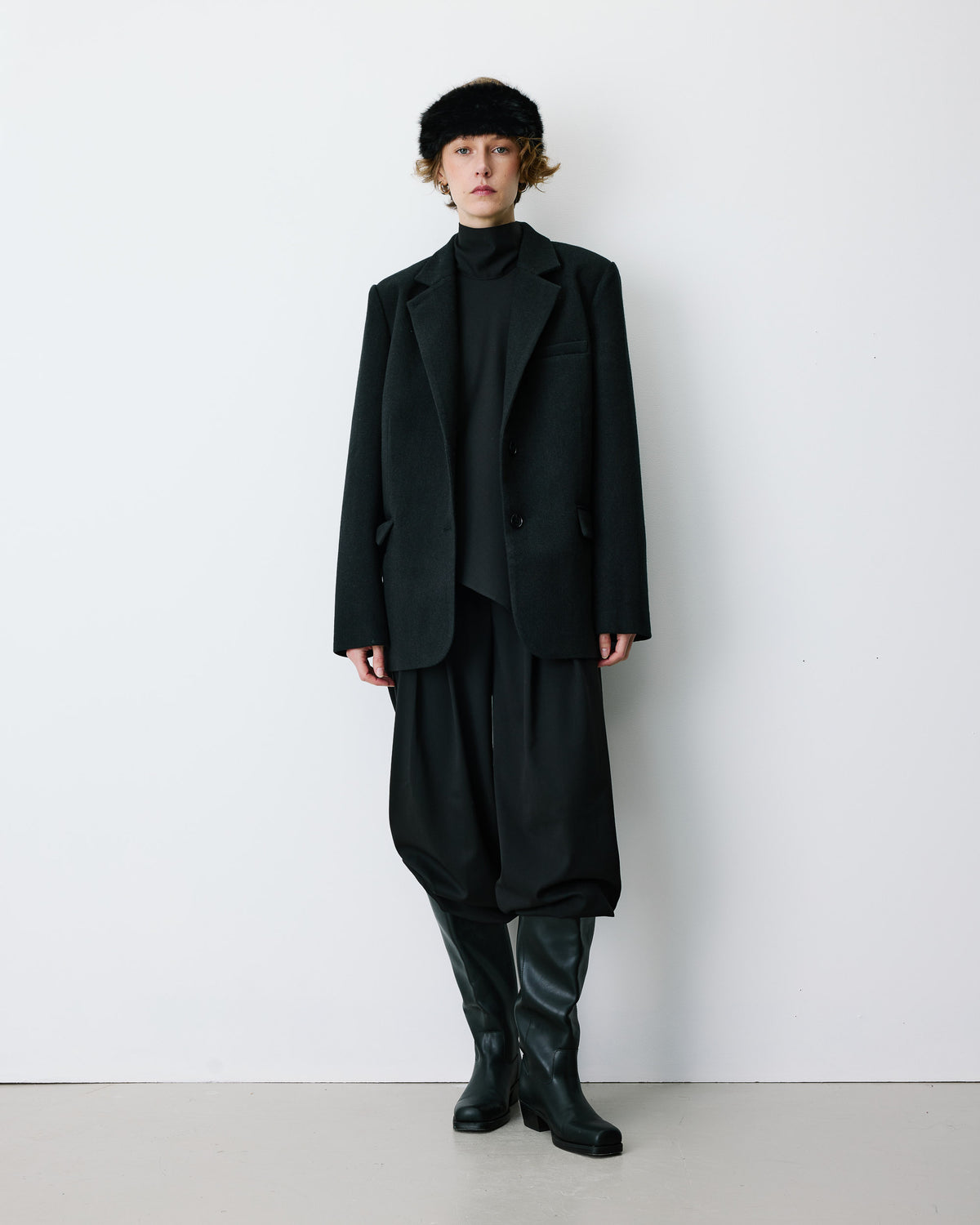Blazer oversize structuré à boutons au dos carbone Behati