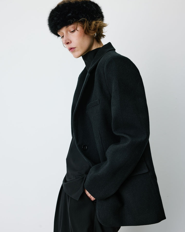 Blazer oversize structuré à boutons au dos carbone Behati