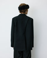 Blazer oversize structuré à boutons au dos carbone Behati