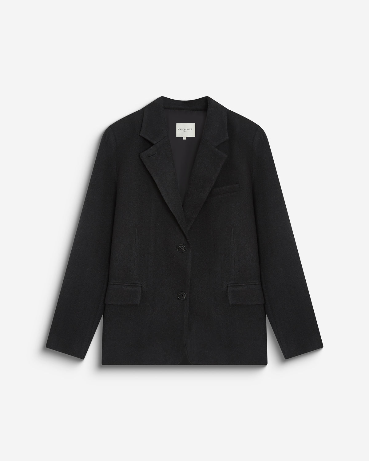 Blazer oversize structuré à boutons au dos carbone Behati