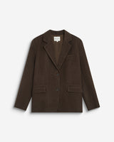Oversized open-back blazer chocolat Behati