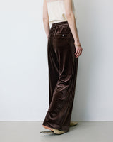 Pantalon tailleur oversize en velours chocolat Benson