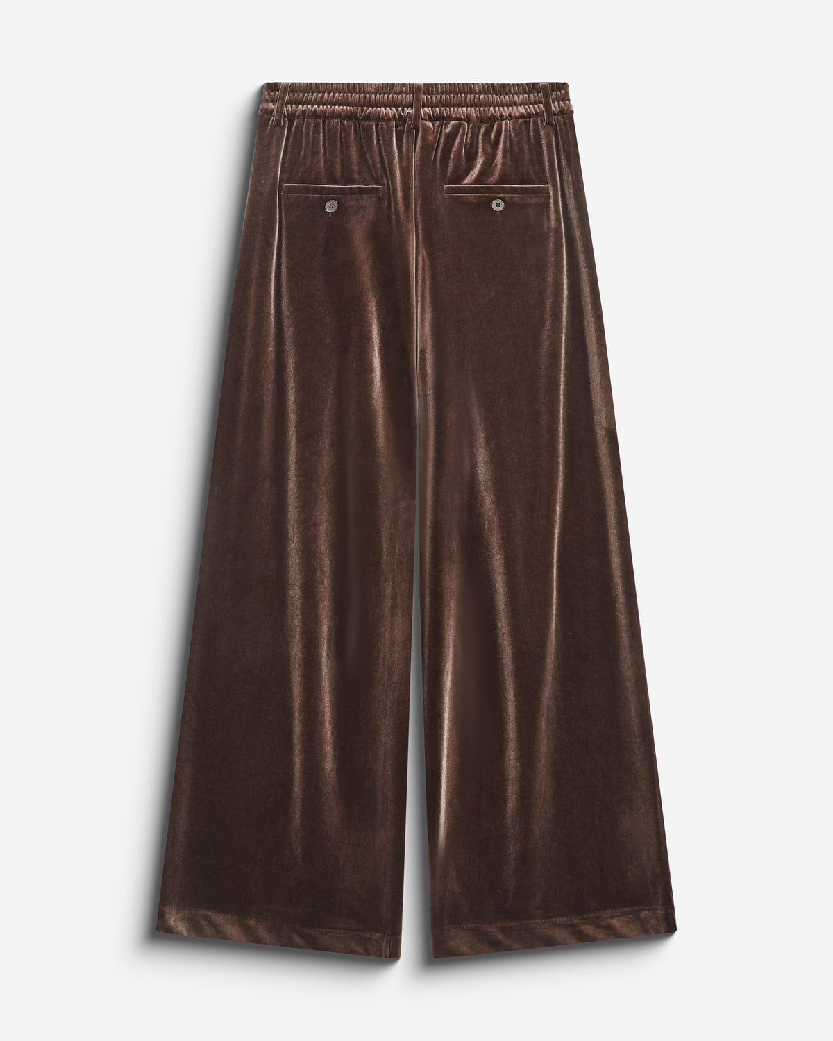 Pantalon tailleur oversize en velours chocolat Benson