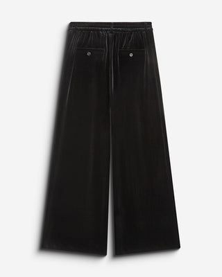 Pantalon tailleur oversize en velours noir Benson