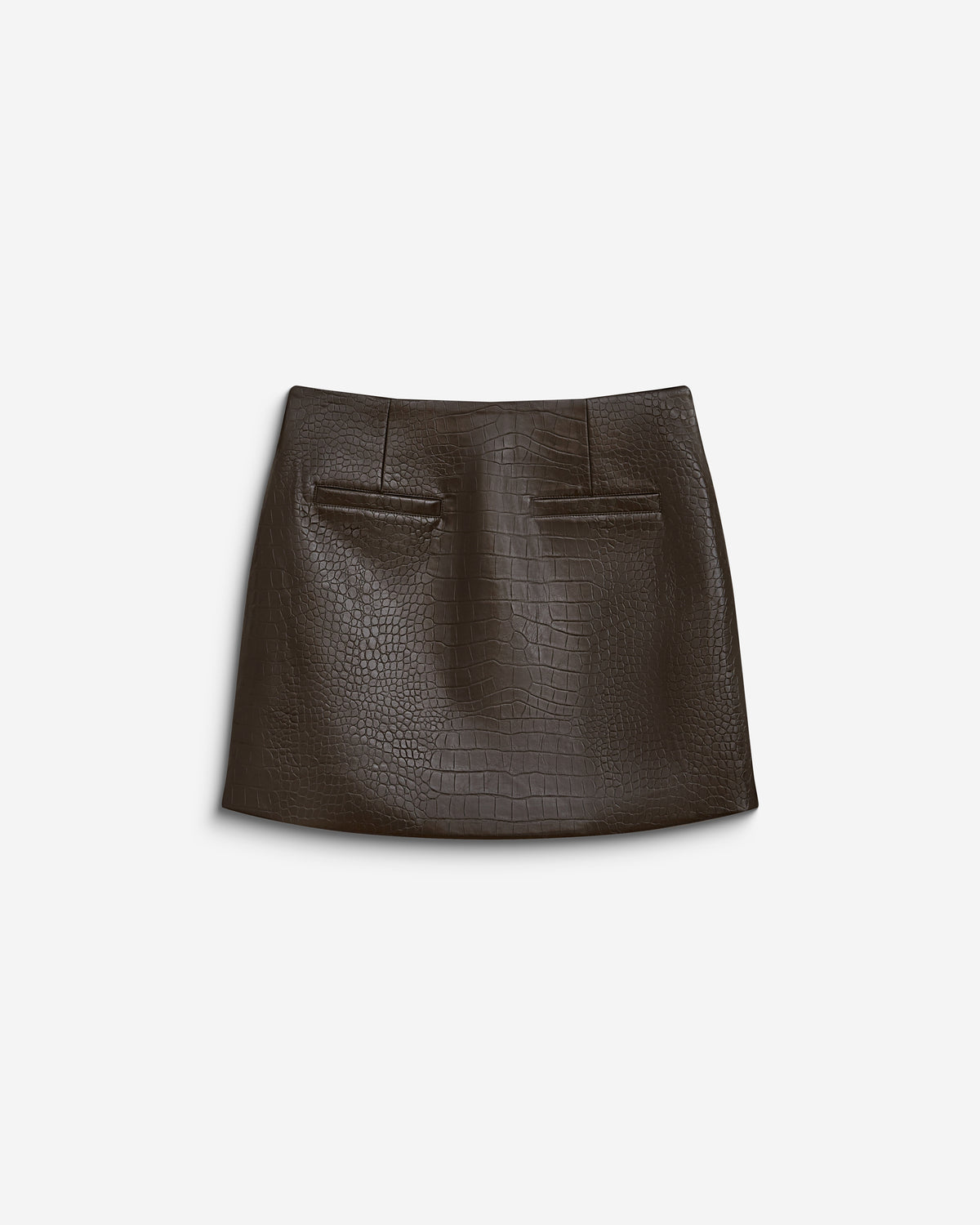 Faux leather mini skirt chocolat Betty