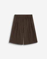 Bermuda long ample motif chevrons chocolat Bradi