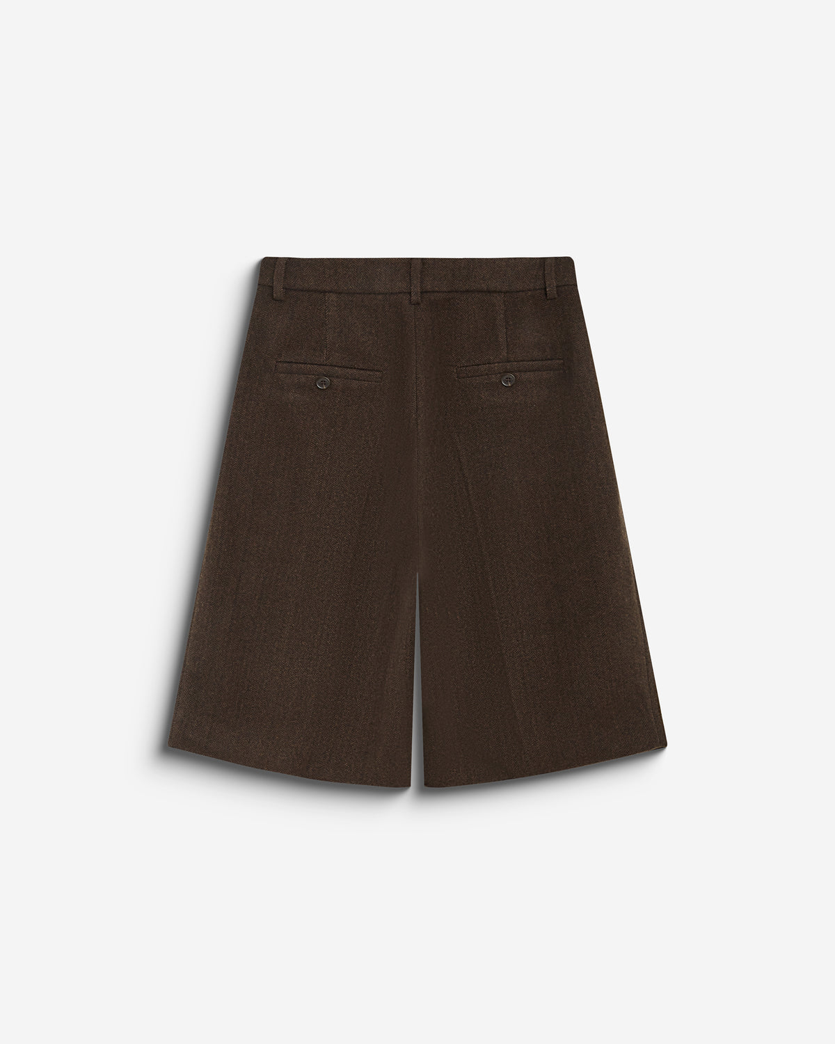 Bermuda long ample motif chevrons chocolat Bradi