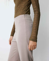 Pantalon tailleur flare à ceinture plate grege Bryan