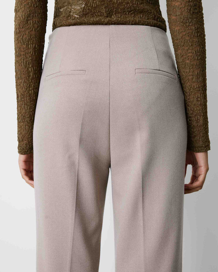 Pantalon tailleur flare à ceinture plate grege Bryan