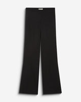 Pantalon tailleur flare à ceinture plate noir Bryan