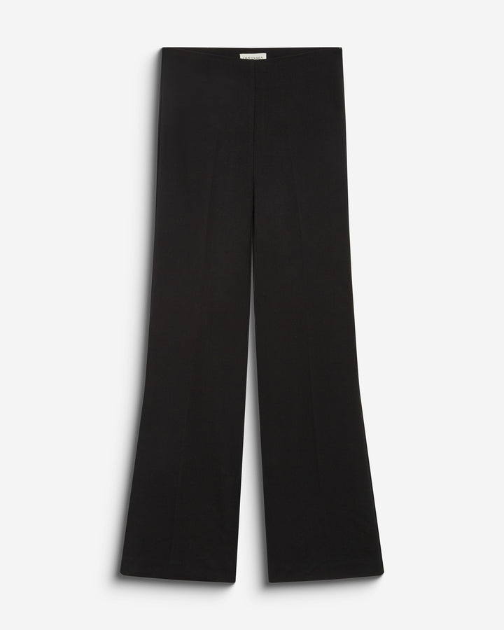 Pantalon tailleur flare à ceinture plate noir Bryan