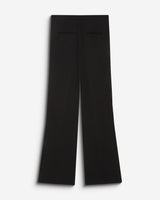 Pantalon tailleur flare à ceinture plate noir Bryan