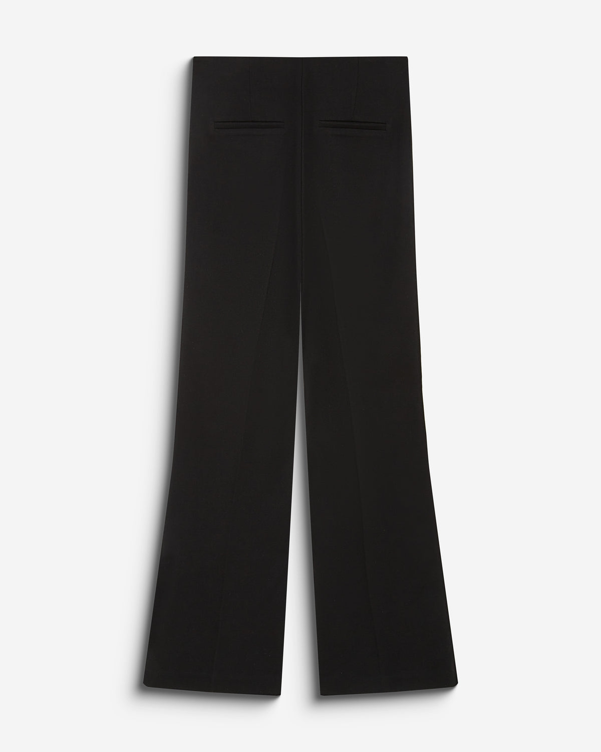 Pantalon tailleur flare à ceinture plate noir Bryan