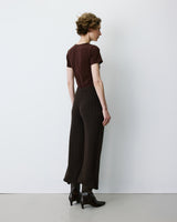 Wide-leg knitted pants chocolat Bilo