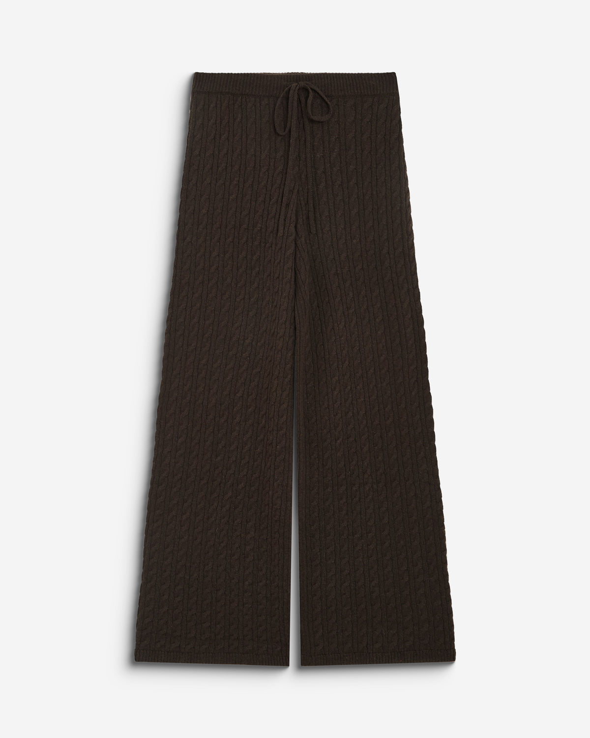 Wide-leg knitted pants chocolat Bilo