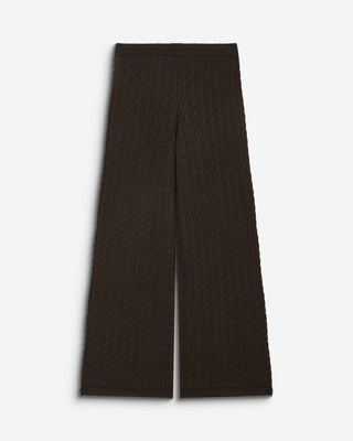 Wide-leg knitted pants chocolat Bilo