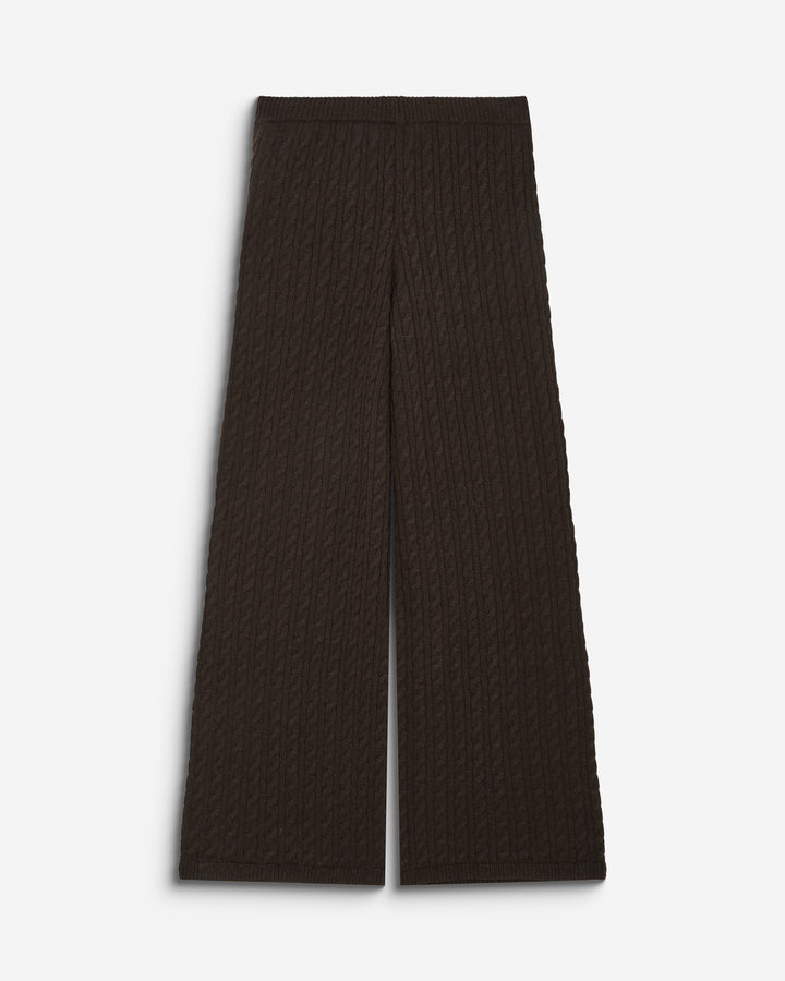 Wide-leg knitted pants chocolat Bilo