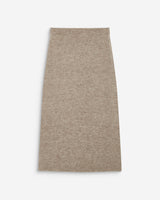 Langer Wickelrock aus Strick in mocha Biana