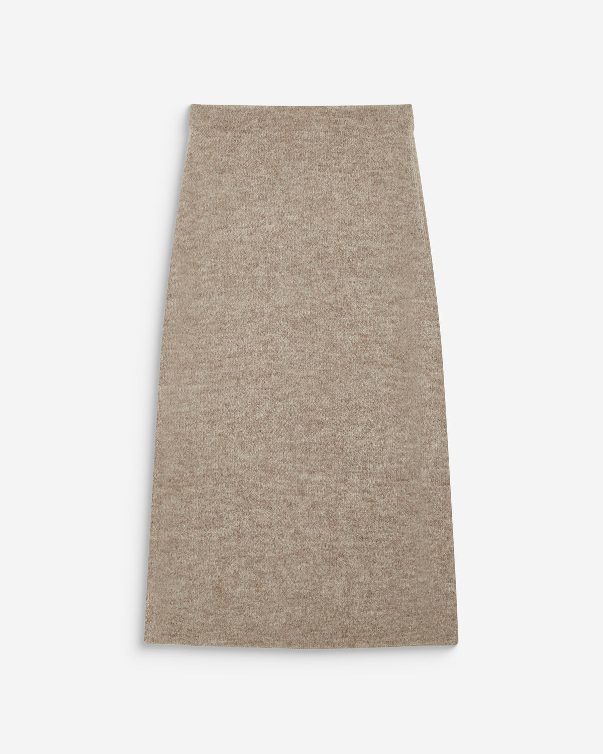 Langer Wickelrock aus Strick in mocha Biana