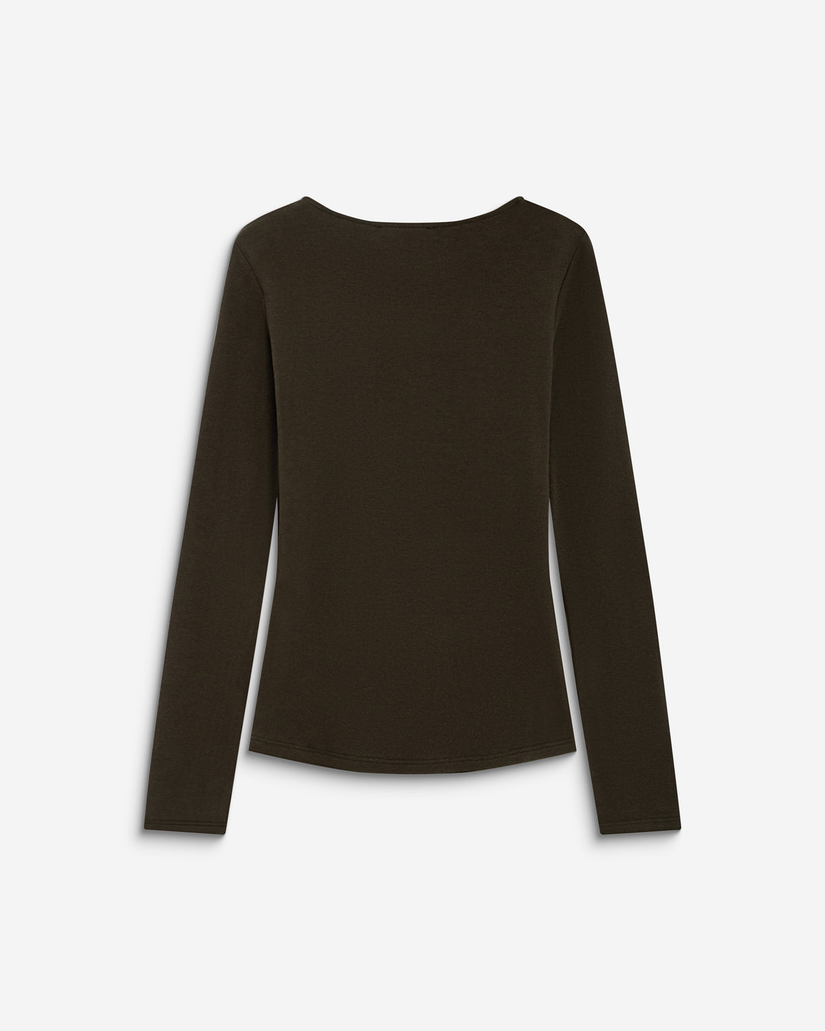 T-shirt drapé près du corps à boucle dorée chocolat Bijou